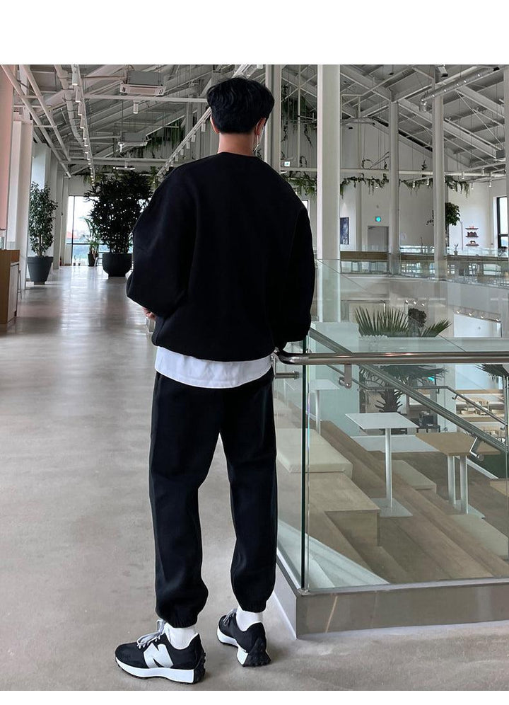 Round Neck Pullover & Pants Tracksuit