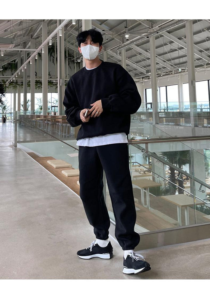Round Neck Pullover & Pants Tracksuit