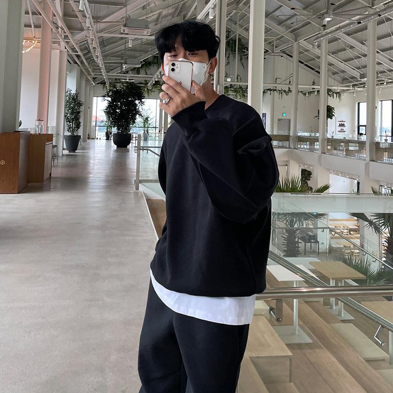 Round Neck Pullover & Pants Tracksuit