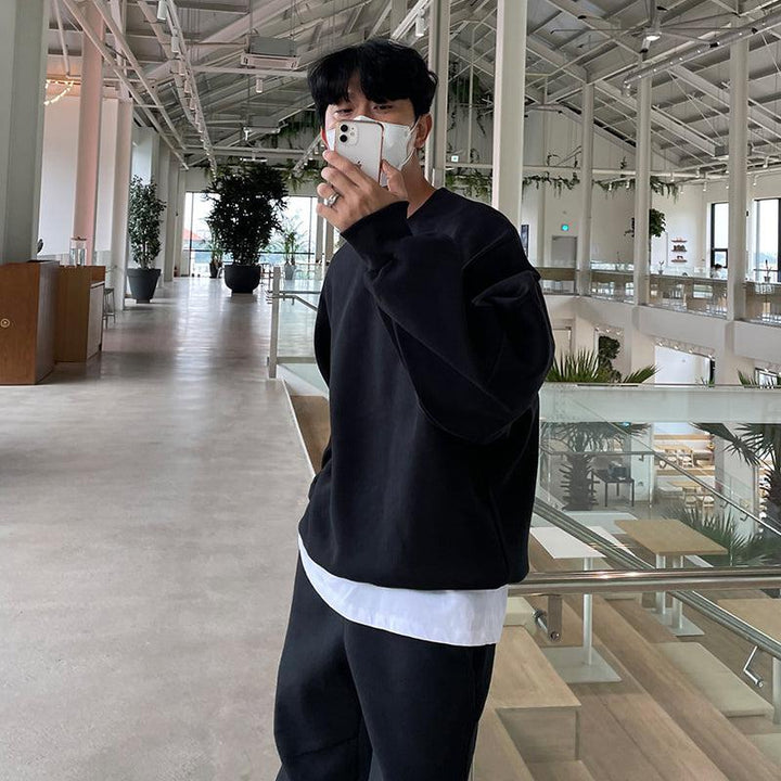 Round Neck Pullover & Pants Tracksuit