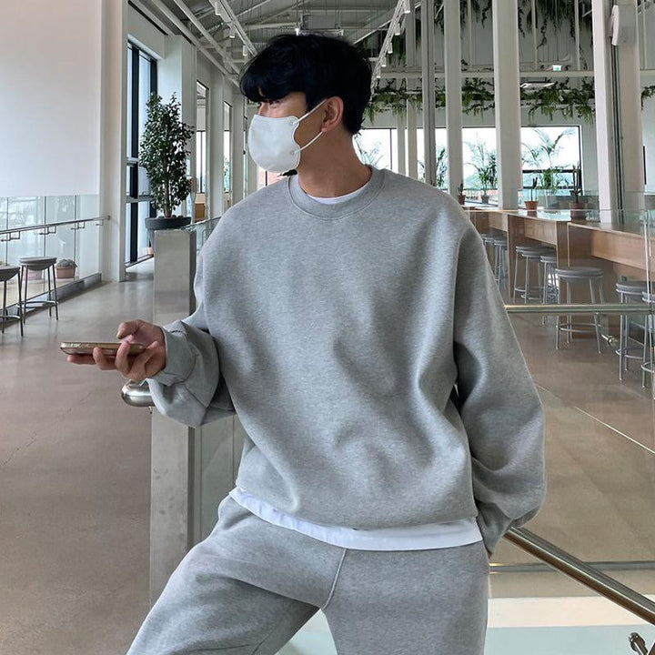Round Neck Pullover & Pants Tracksuit