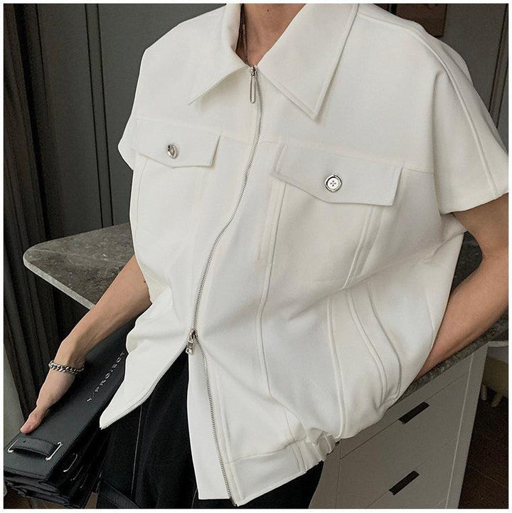 Short Sleeve Zipped Jacket