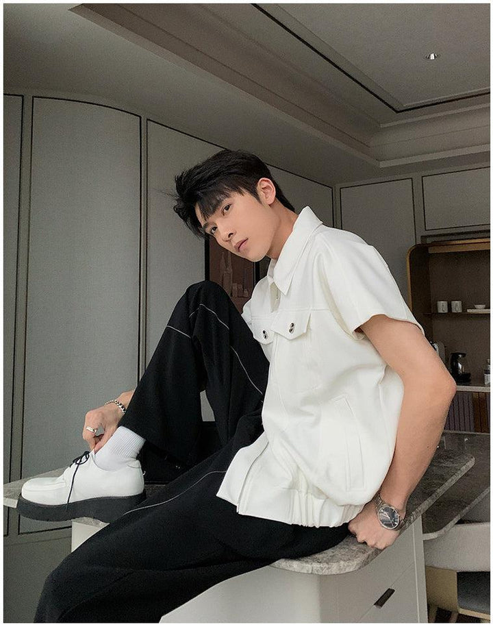 Short Sleeve Zipped Jacket
