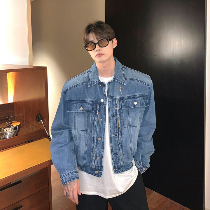 Shoulder Pad Denim Jacket