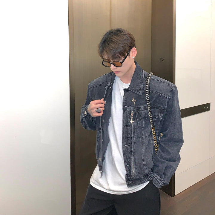Shoulder Pad Denim Jacket