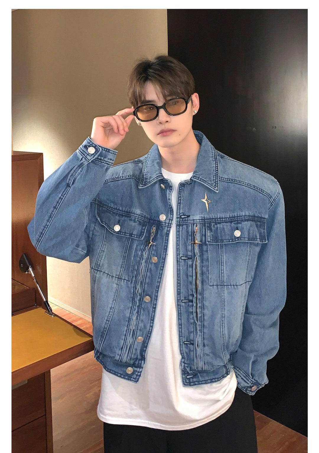 Shoulder Pad Denim Jacket
