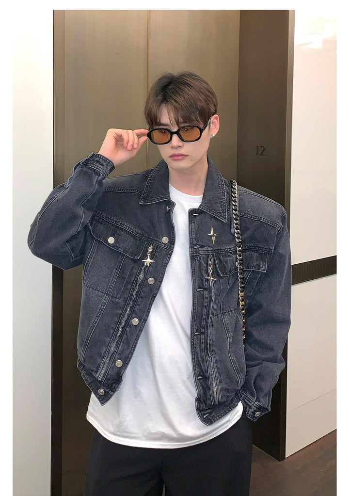Shoulder Pad Denim Jacket