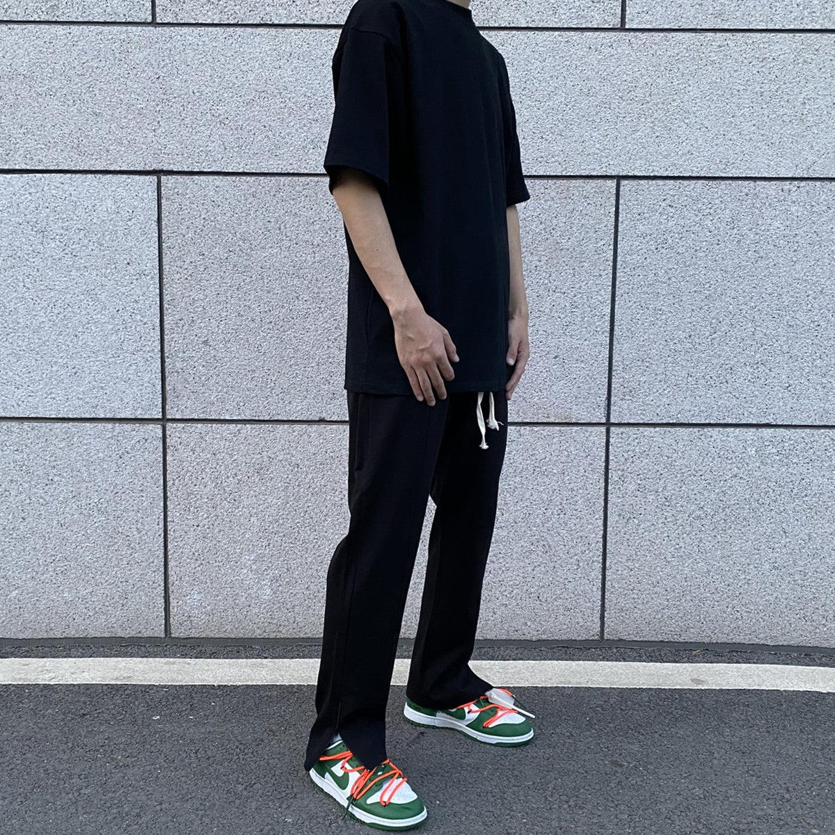 Side Zipper Slim Sports Pants