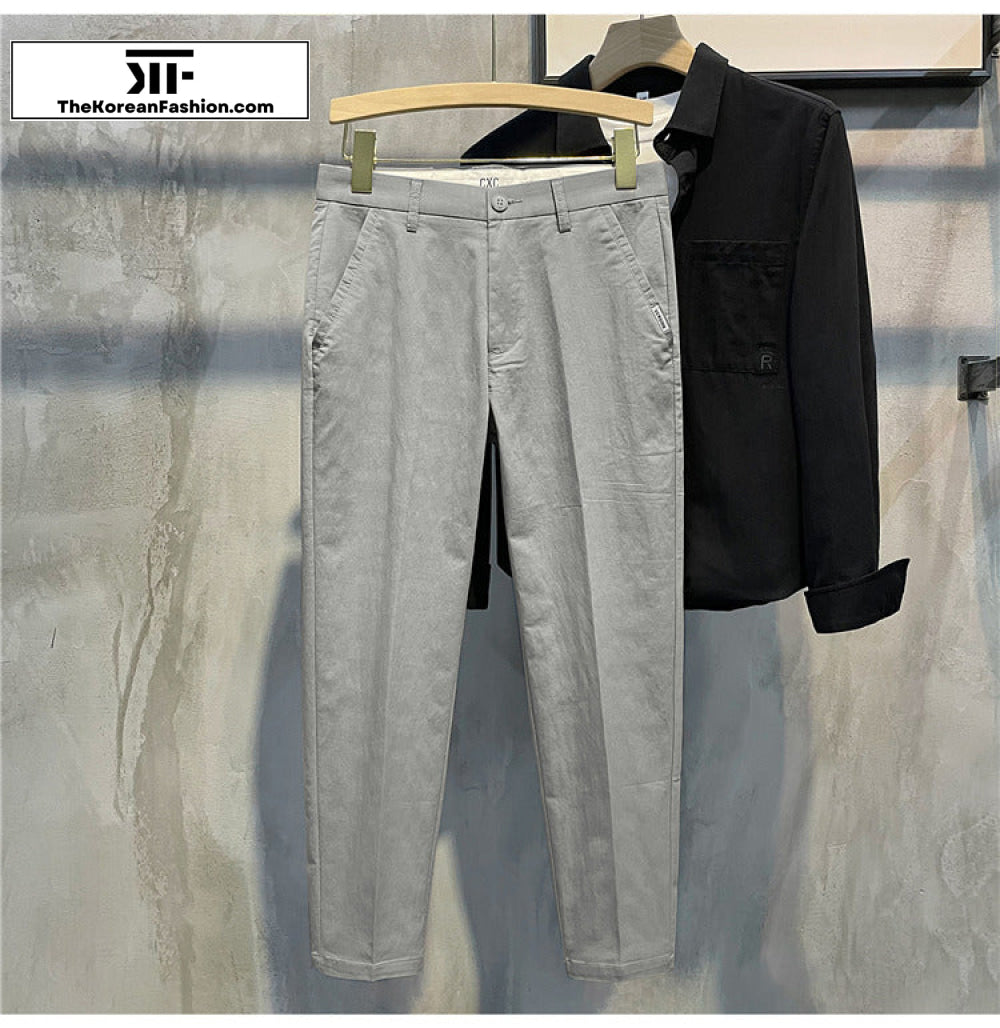 Silk Cotton Drape Casual Pants