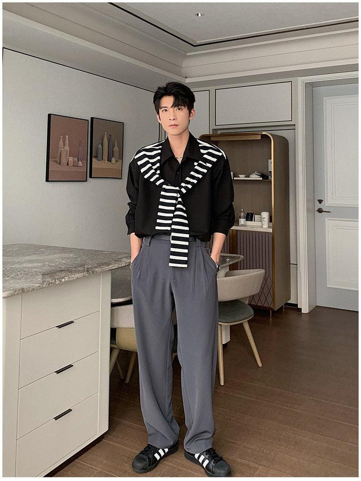 Silk Straight Drape Pants