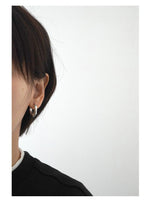 Silver C-Shaped Earrings