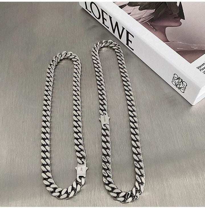 Silver Cuban Chain Necklace