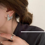 Silver Heart Earrings