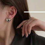 Silver Love Earrings