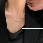 Silver Metal Beads Necklace Set