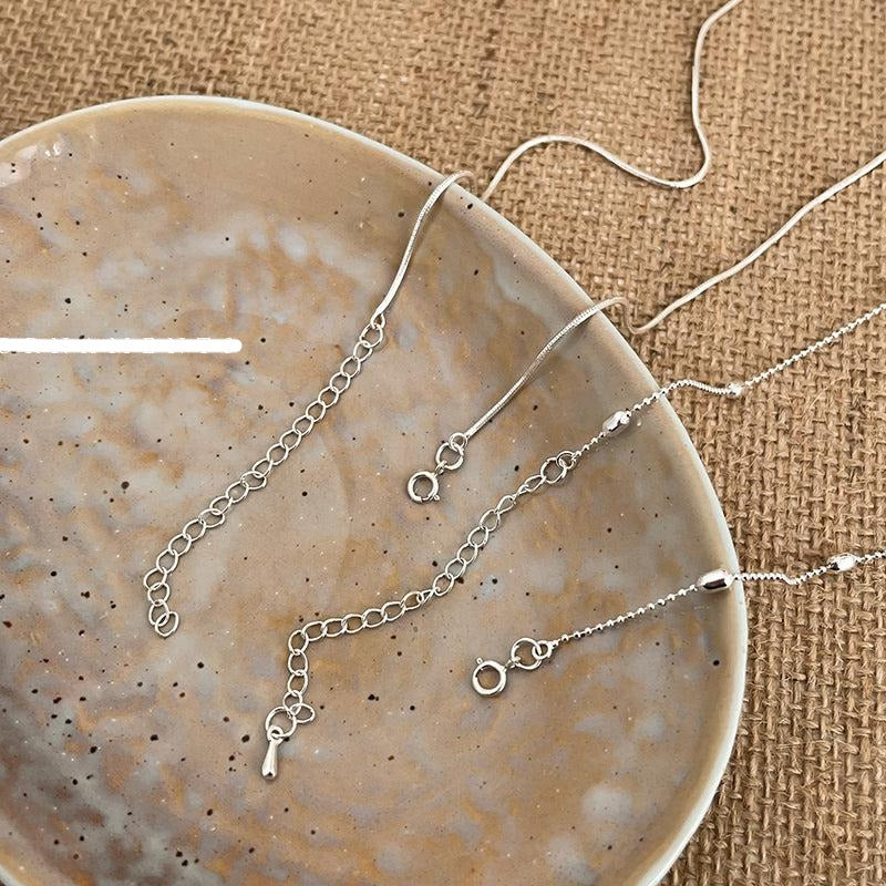 Silver Metal Beads Necklace Set