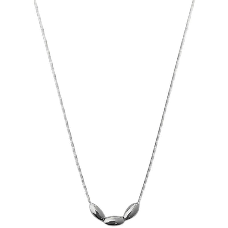 Silver Metal Beads Necklace Set