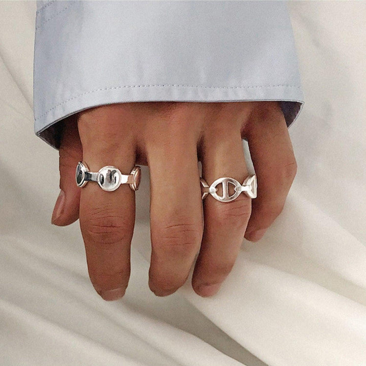 Silver Oval Ring