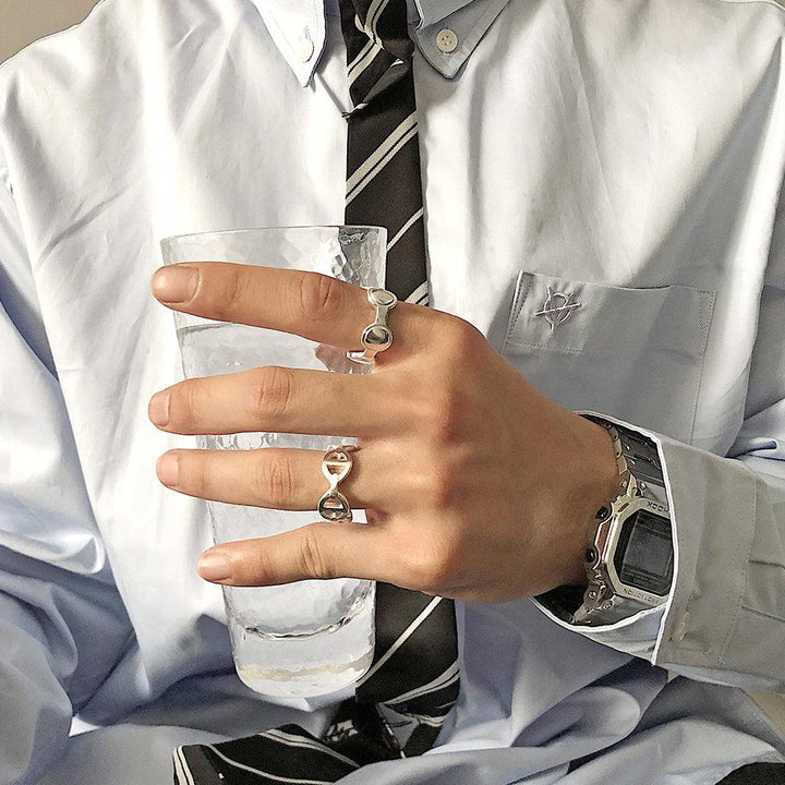 Silver Oval Ring