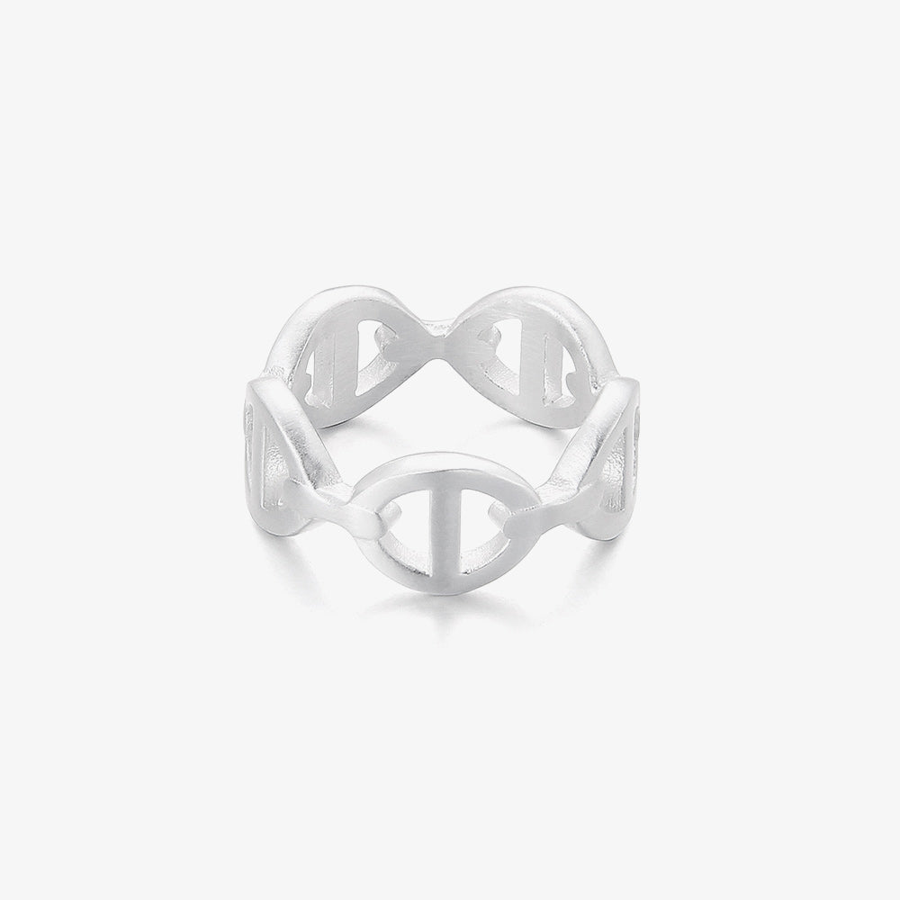 Silver Oval Ring