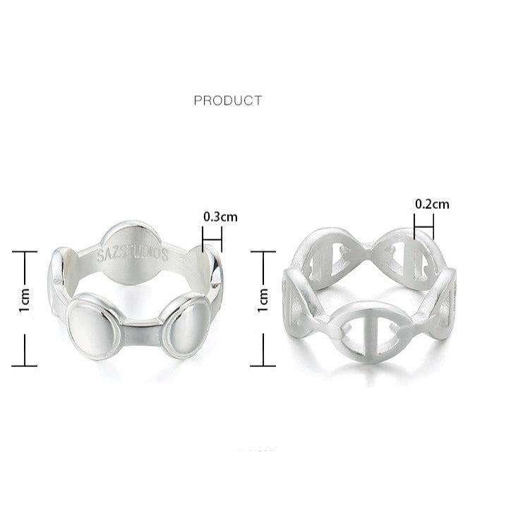 Silver Oval Ring