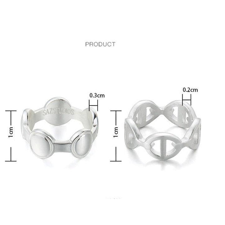 Silver Oval Ring