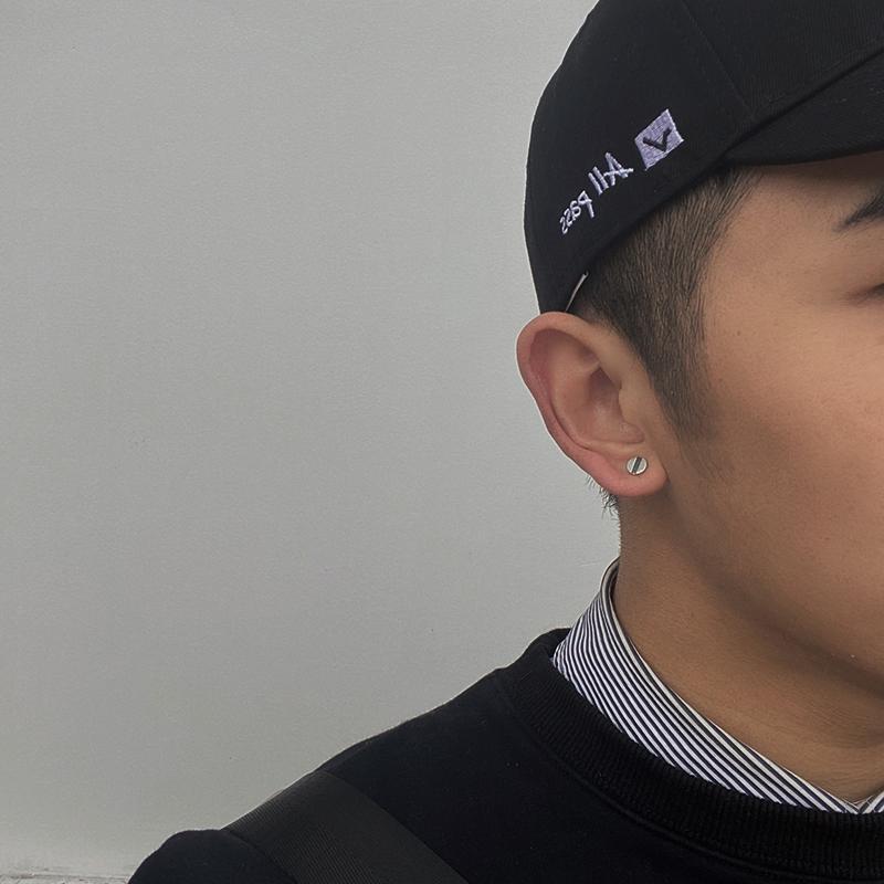 Silver Screw Ear Studs