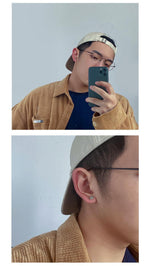 Silver Screw Ear Studs