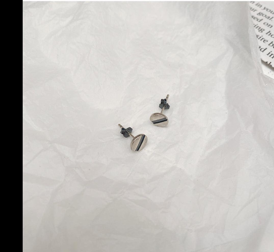 Silver Screw Ear Studs