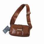 Small Leather Crossbody Barrel Bag