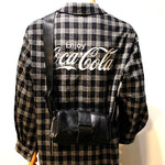 Small Leather Crossbody Barrel Bag