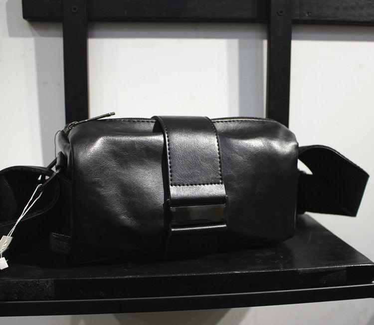 Small Leather Crossbody Barrel Bag