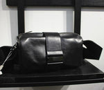 Small Leather Crossbody Barrel Bag