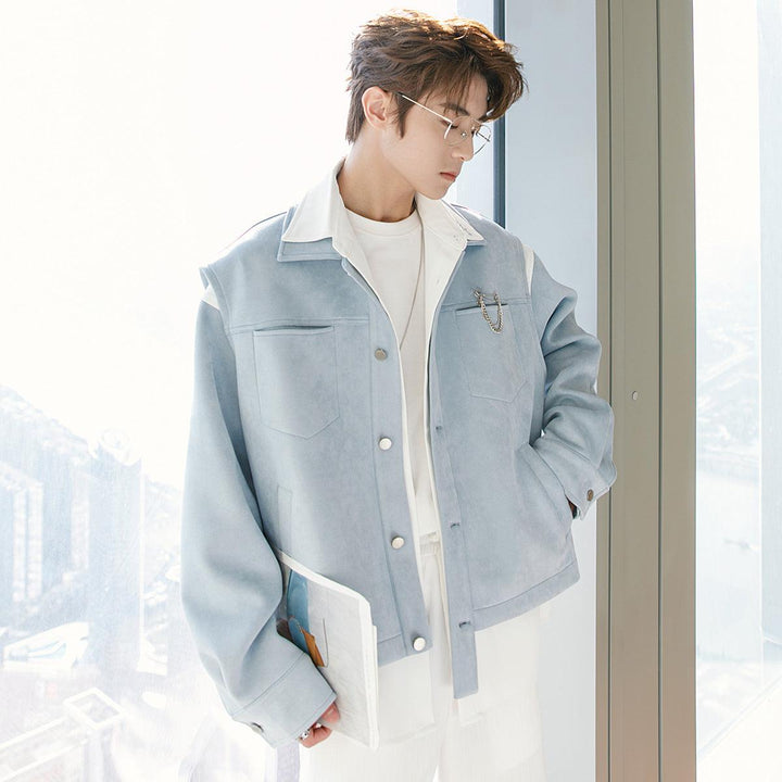 Spring Contrast Color Double-Side Jacket