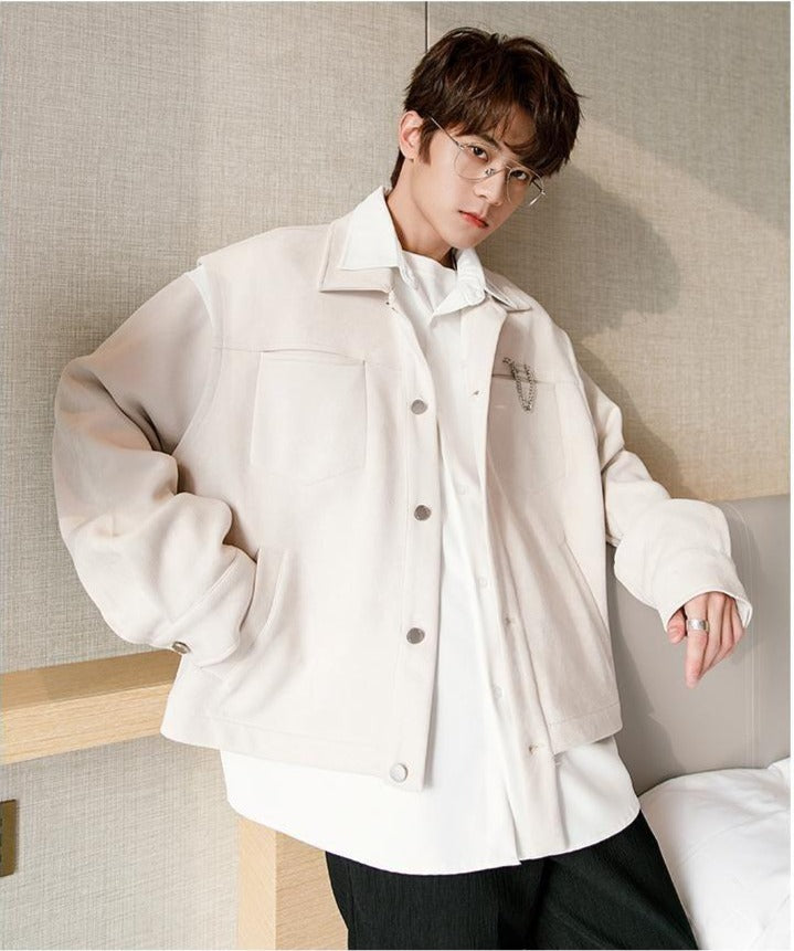 Spring Contrast Color Double-Side Jacket
