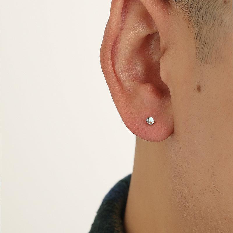 Square Glass Stud Earrings