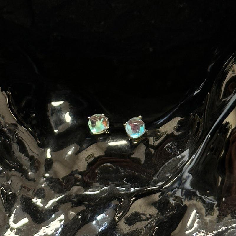 Square Glass Stud Earrings