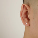 Square Metal Ear Studs