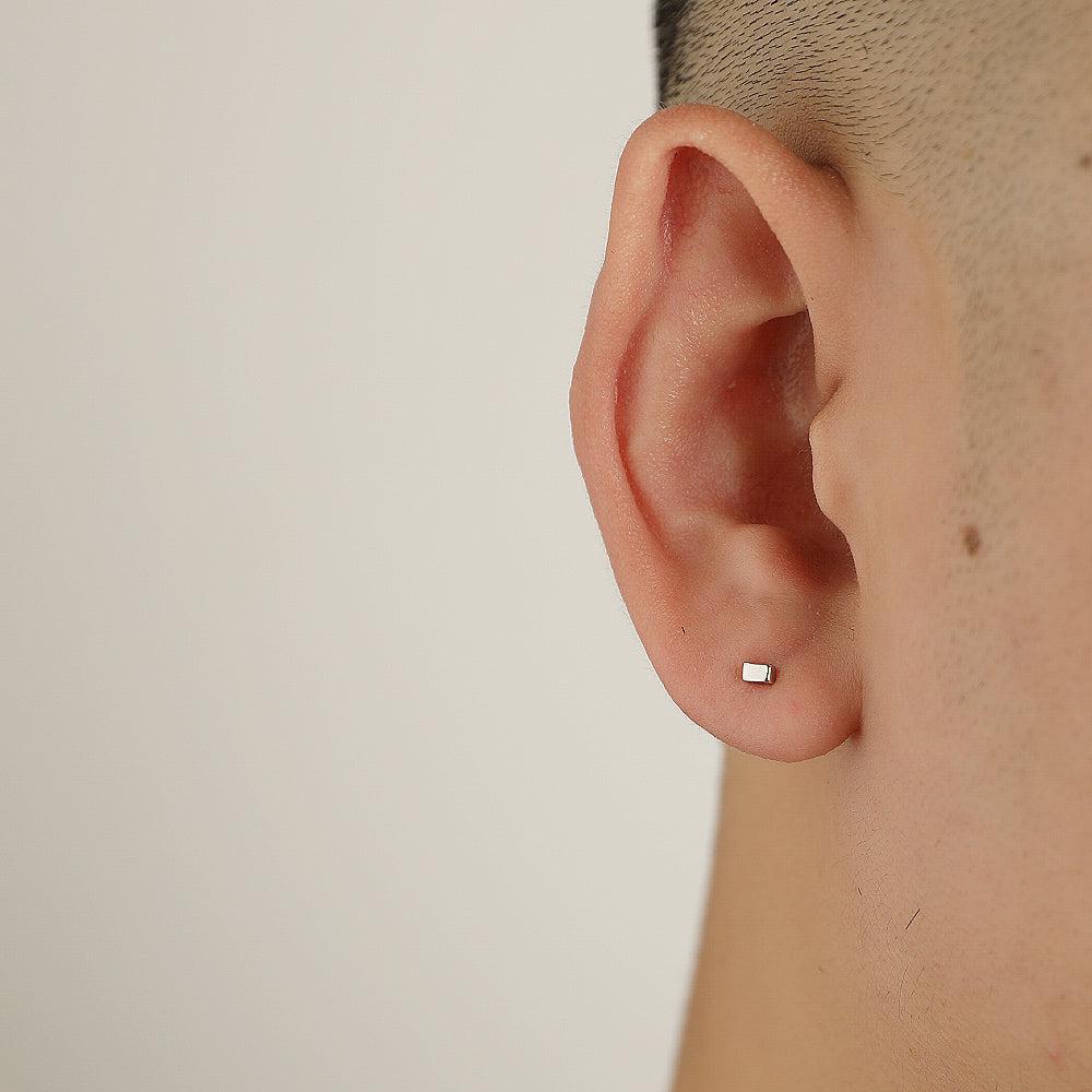 Square Metal Ear Studs