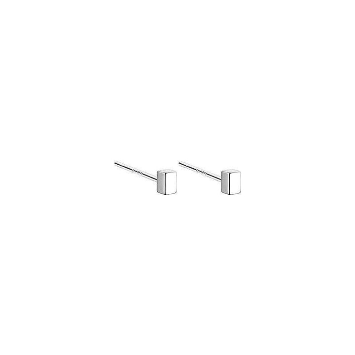 Square Metal Ear Studs