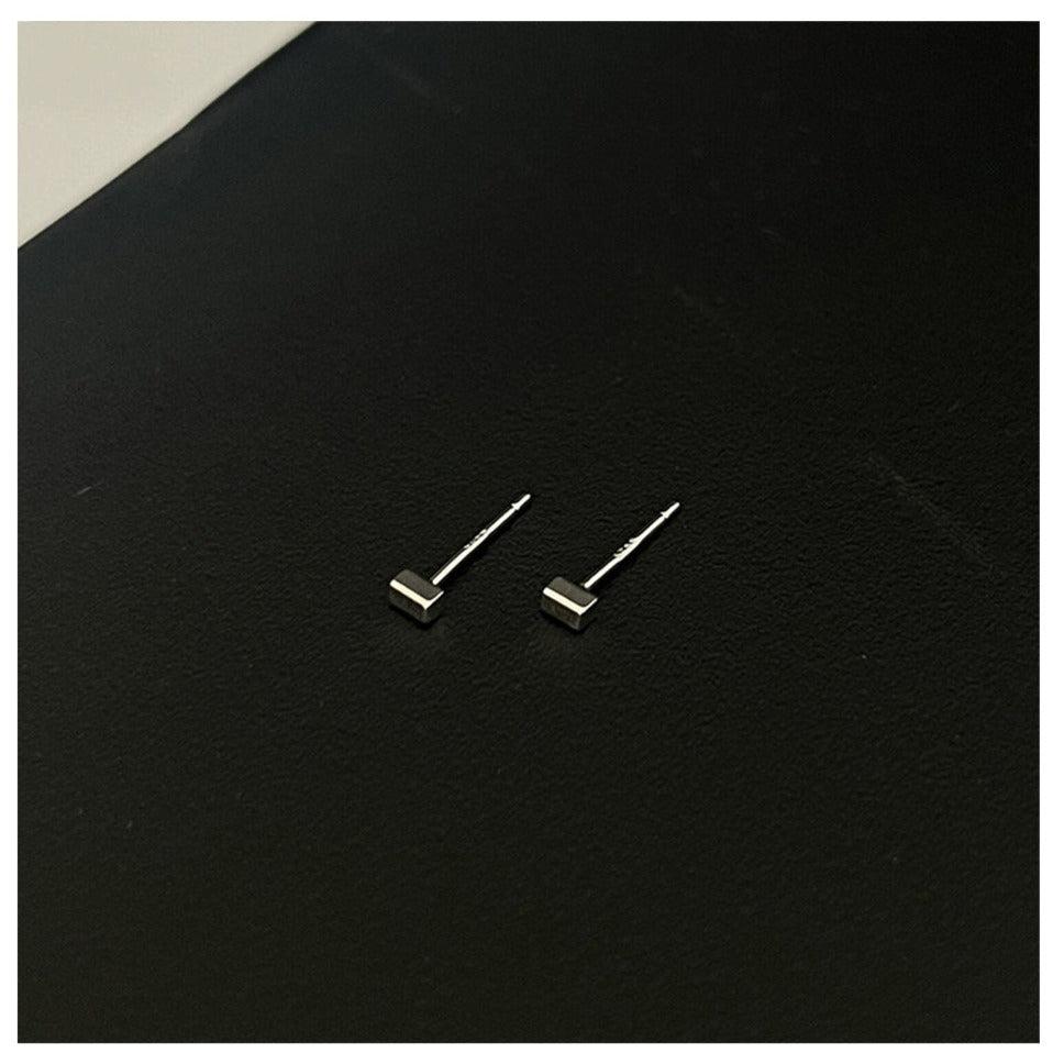 Square Metal Ear Studs