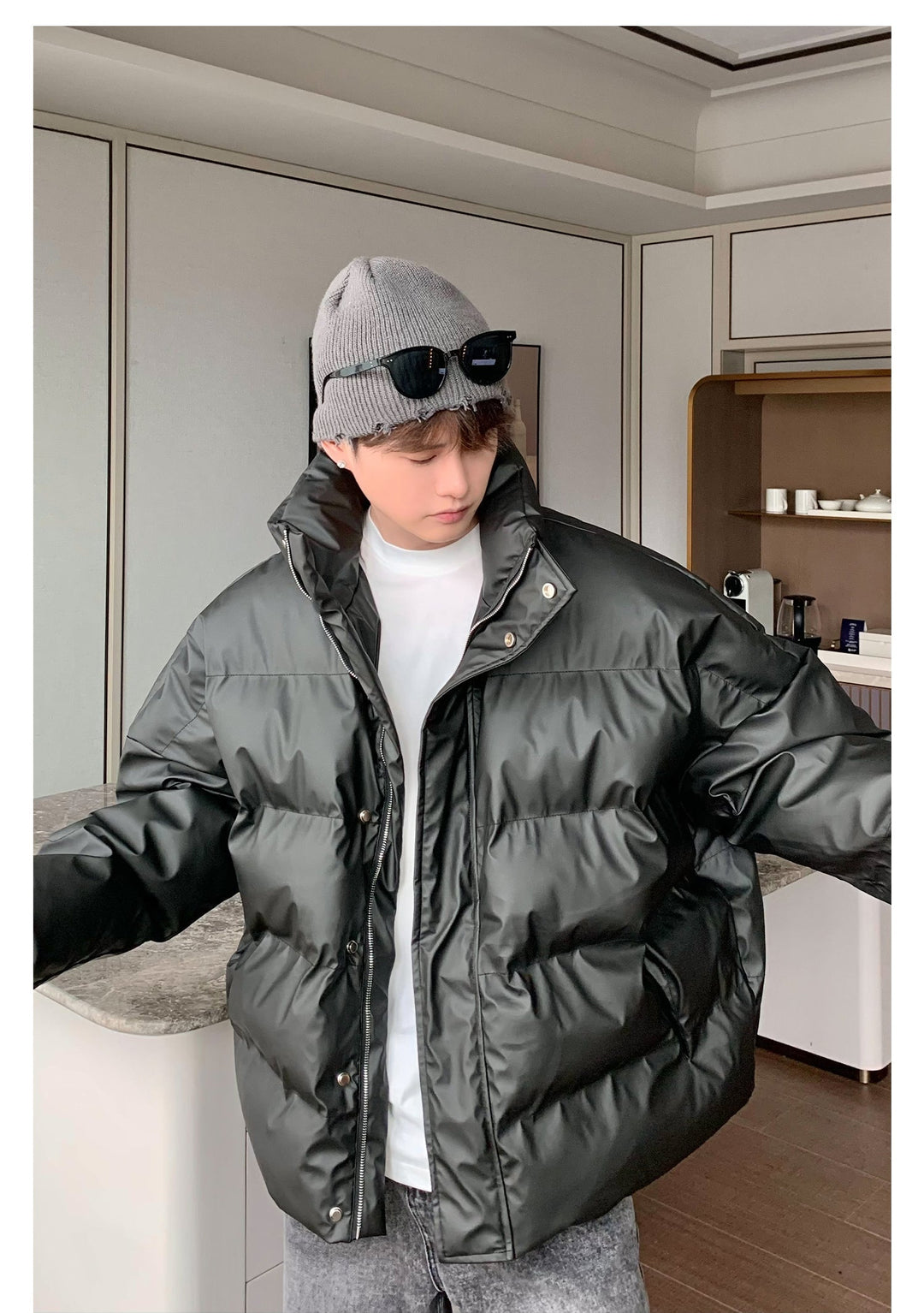Stand Collar Padded Jacket