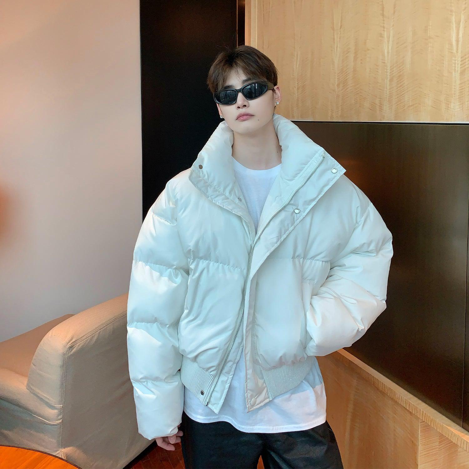 Stand Collar Short Puffer Jacket – The Korean Fashion