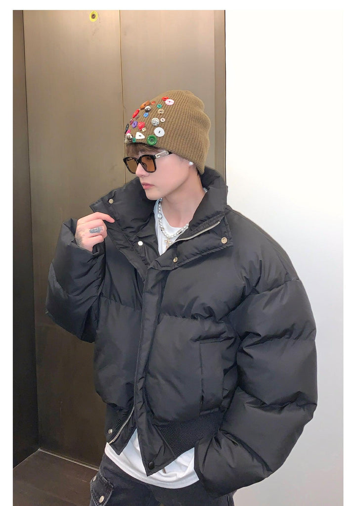 Stand Collar Short Puffer Jacket