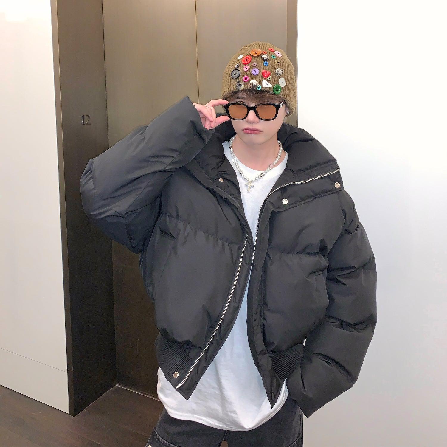 Stand Collar Short Puffer Jacket – The Korean Fashion