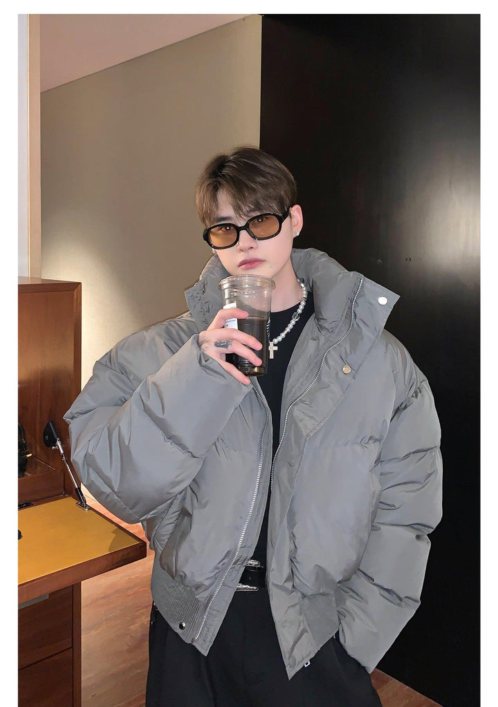 Stand Collar Short Puffer Jacket