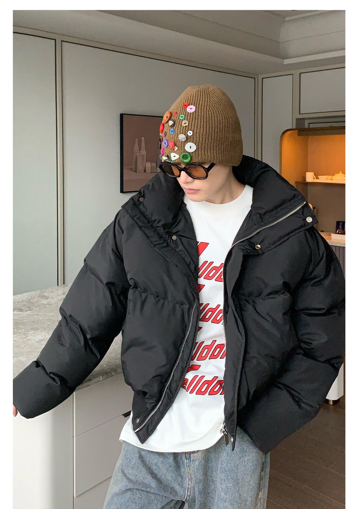 Stand-up Collar Short Padded Jacket