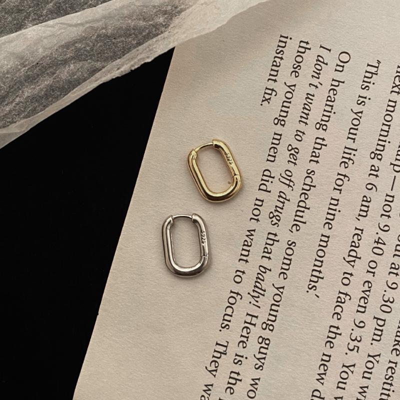 Sterling Silver U-Shaped Earrings