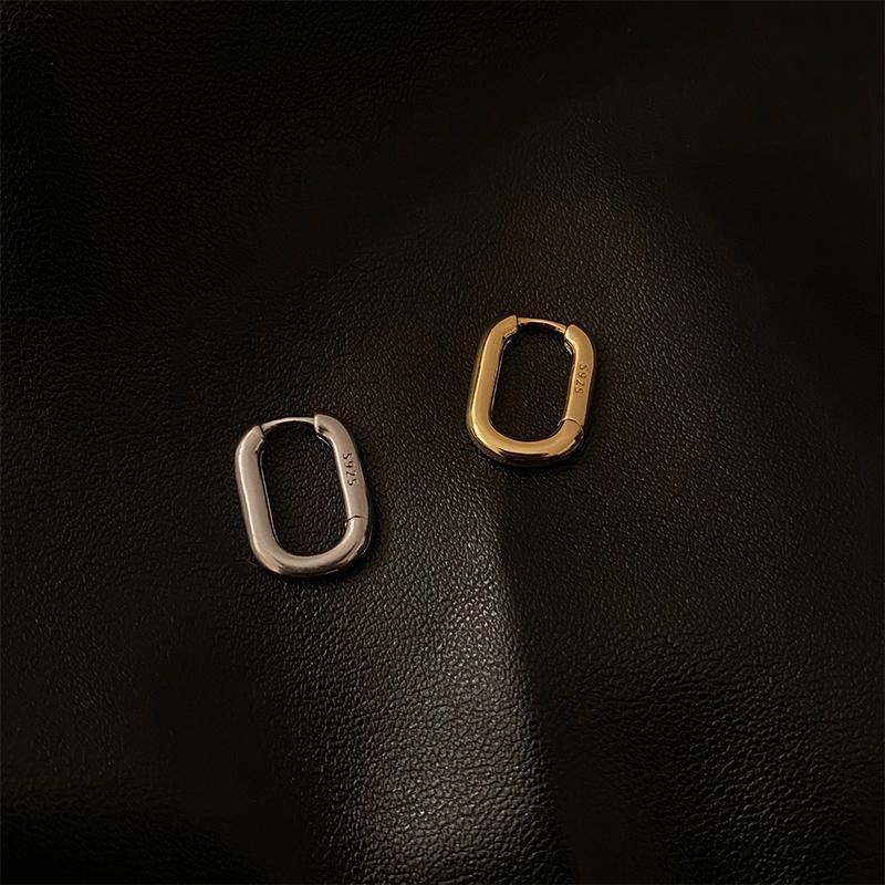 Sterling Silver U-Shaped Earrings