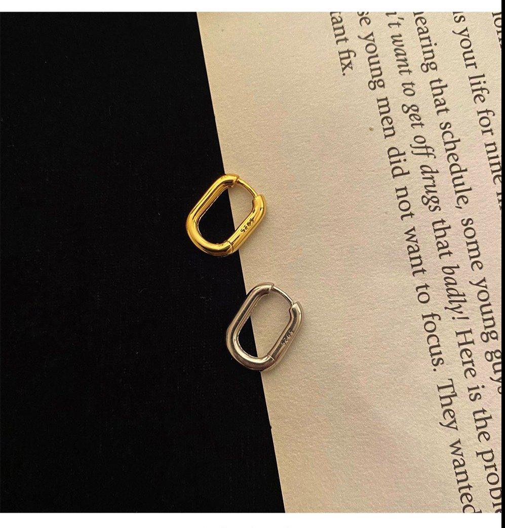 Sterling Silver U-Shaped Earrings